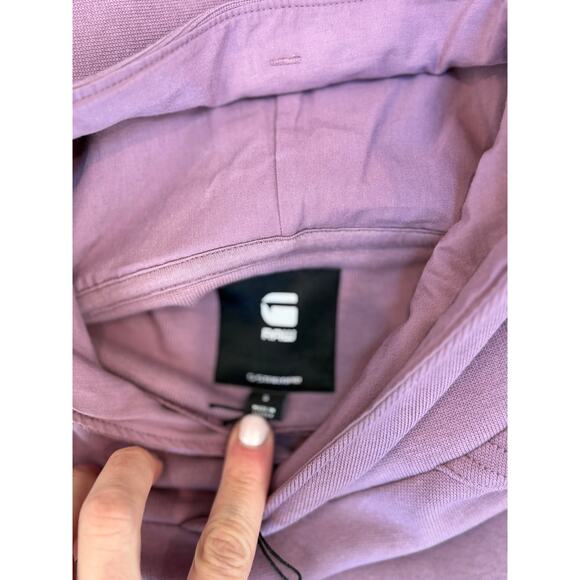 NWT $190 G Star Fabric Mix Loose Hoodie Dress in Grapeade Size Small - Picture 5 of 6